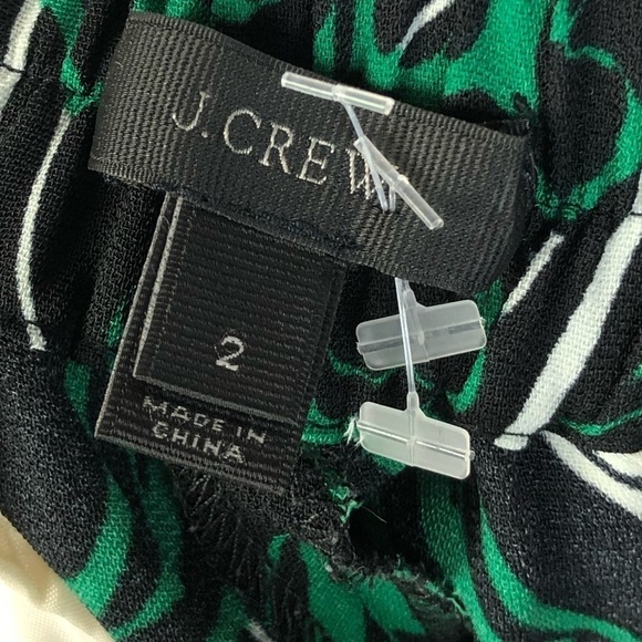 J. Crew Tuxedo Retro Pull On Pant Green & Black Festive 2 - Picture 5 of 5
